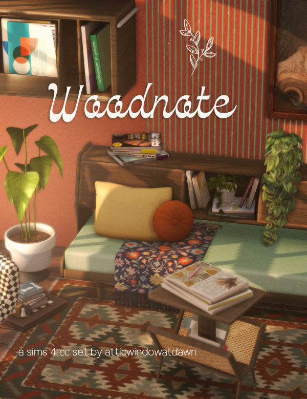 Maxis Match Woodnote by simsfinds - The Sims 4 Custom Content