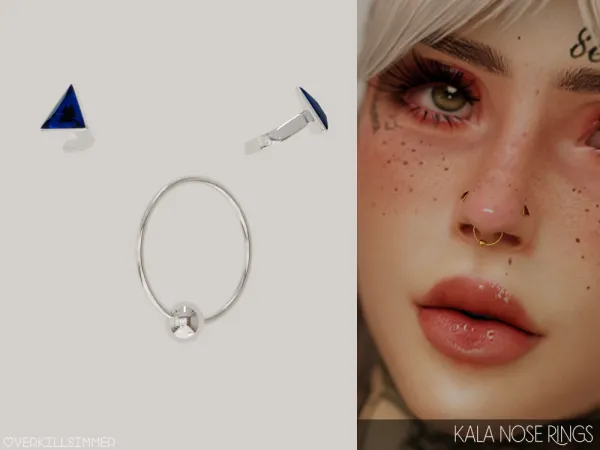 Alpha Kala nose rings by overkillsimmer - The Sims 4 Custom Content
