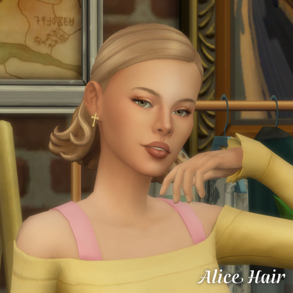 Maxis Match [oakiyo] Alice Hair by simsfinds - The Sims 4 Custom Content