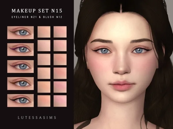 Mix Makeup Set N15 by Lutessasims - The Sims 4 Custom Content