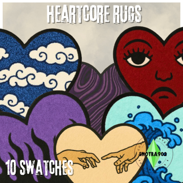 Alpha Heartcore Rugs by simsfinds - The Sims 4 Custom Content