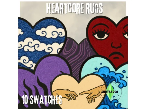Alpha Heartcore Rugs by Snotra902 - The Sims 4 Custom Content