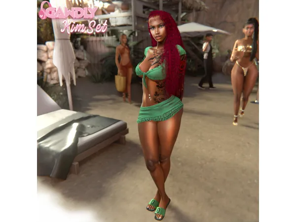 Alpha Kim Summer Fling Set by gawdlygames - The Sims 4 Custom Content