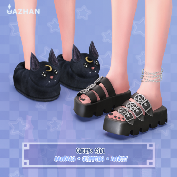 Mix [CREEPY GIRL] by simsfinds - The Sims 4 Custom Content