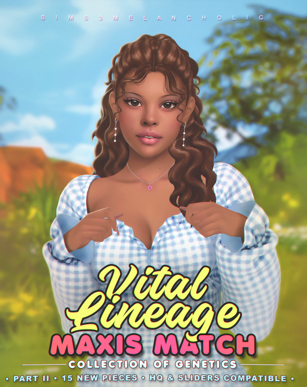 Maxis Match Vital Lineage collection of genetics Part ll by simsfinds - The Sims 4 Custom Content