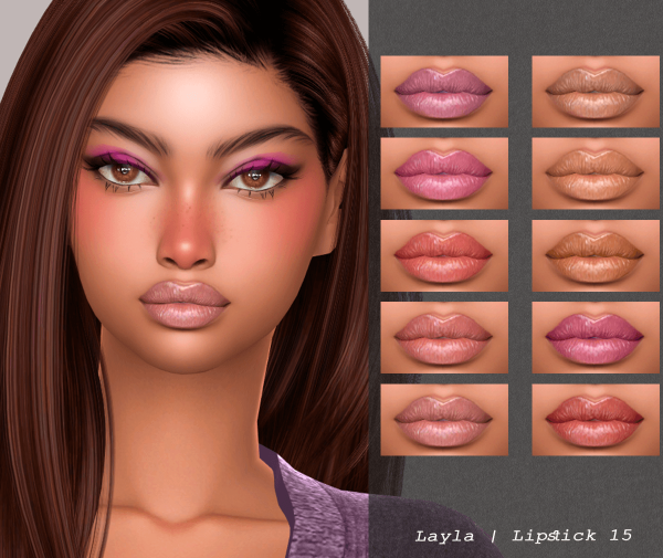 Alpha curseforge Lipstick L15 by layla - The Sims 4 Custom Content