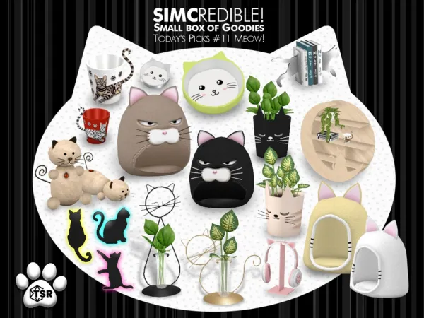 Alpha Meow Small Box of Goodies 11 by simcredible - The Sims 4 Custom Content