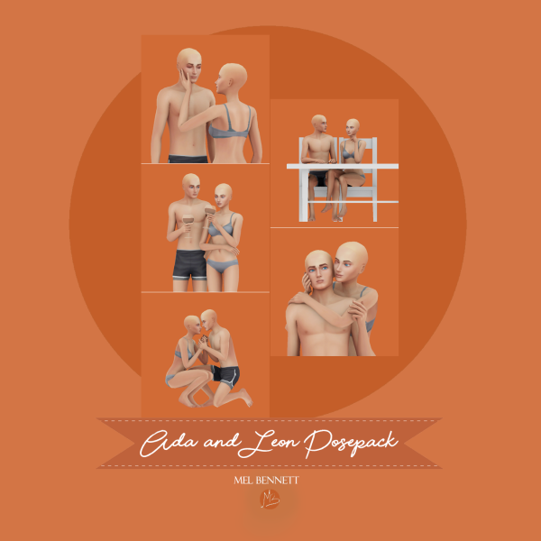 Mix Ada and Leon Posepack by melbennett - The Sims 4 Custom Content