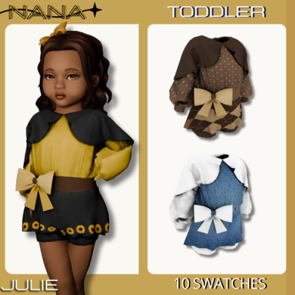 Maxis Match 7NANA (Julie) Jumpsuit for toddlers by 7nana - The Sims 4 Custom Content