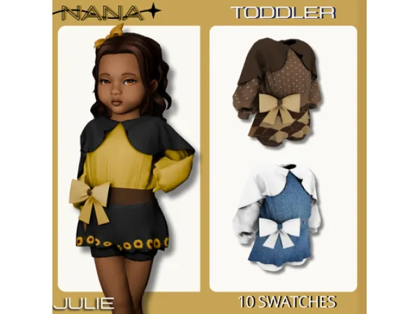 Maxis Match 7NANA (Julie) Jumpsuit for toddlers - The Sims 4 Custom Content