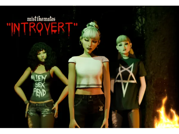 Maxis Match Introvert Collection by mistikomatos - The Sims 4 Custom Content