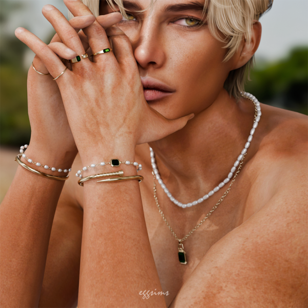 Alpha [EGGSIMS] Emerald Echo Acc set by simsfinds - The Sims 4 Custom Content