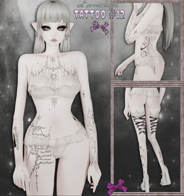 Mix tattoo 12 by atomiclight - The Sims 4 Custom Content