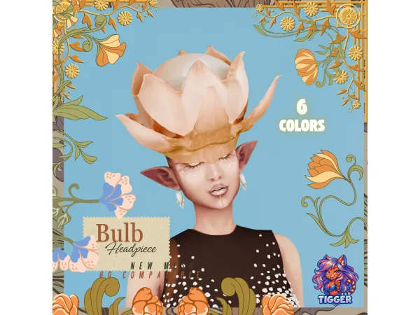 Maxis Match Flower Bulb Headpiece by xxxtigger - The Sims 4 Custom Content