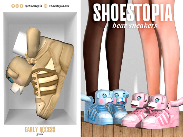 Alpha Bear Sneakers by shoestopia - The Sims 4 Custom Content