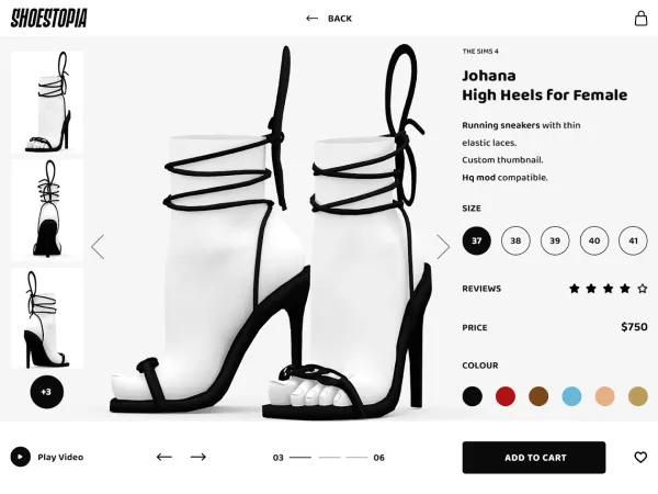 Alpha Johana High Heels - The Sims 4 Custom Content