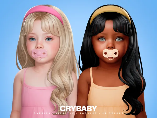 Maxis Match CRYBABY Sabrina Hairstyle + Acc I Toddler by crybaby - The Sims 4 custom content