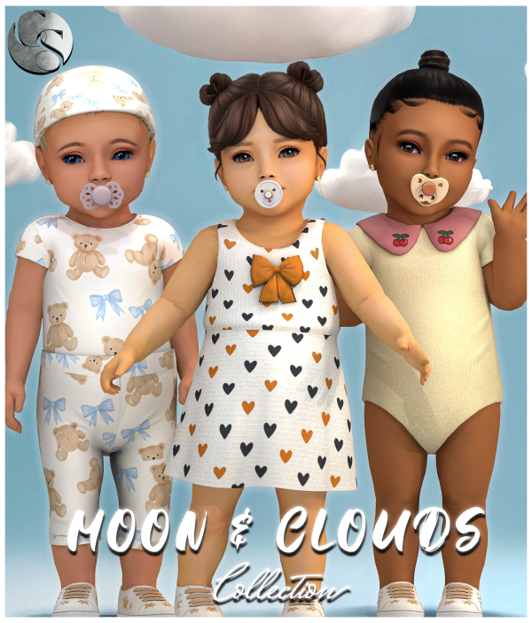 Alpha CAMUFLAJE Moon Clouds Infant Collection by simsfinds - The Sims 4 Custom Content