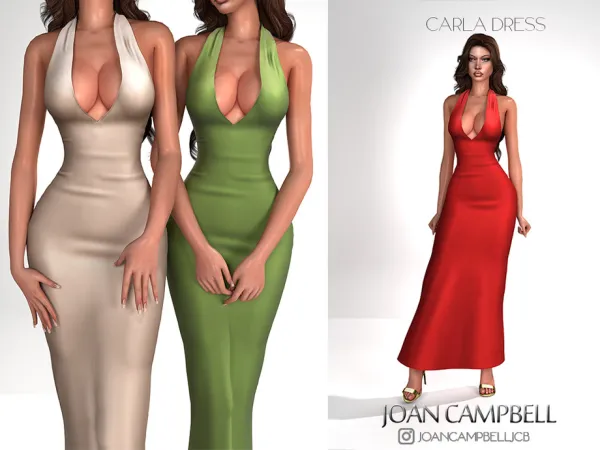 Alpha CARLA DRESS by thesimsresource - The Sims 4 Custom Content
