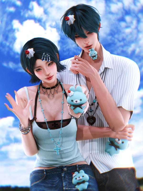 Alpha Patreon 16w followers' giftby san33 by simsfinds - The Sims 4 Custom Content