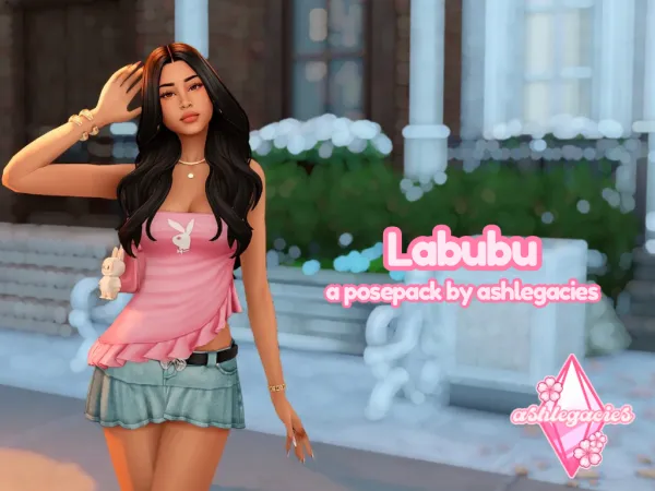 Mix Labubu Posepack by ashlegacies - The Sims 4 Custom Content