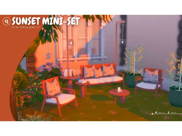 Maxis Match SUNSET MINI SET by simsfinds - The Sims 4 Custom Content