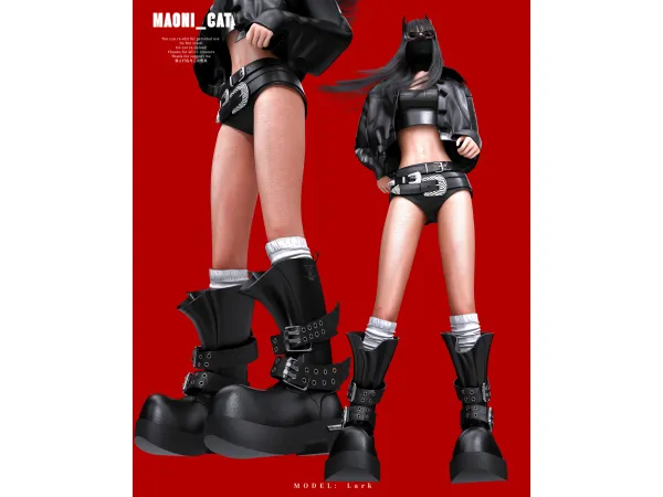Alpha Venom combat boot by Maonicat - The Sims 4 Custom Content