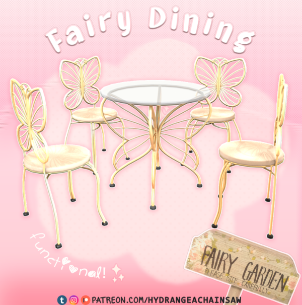 Alpha Fairy Dining by hydrangeachainsaw - The Sims 4 Custom Content