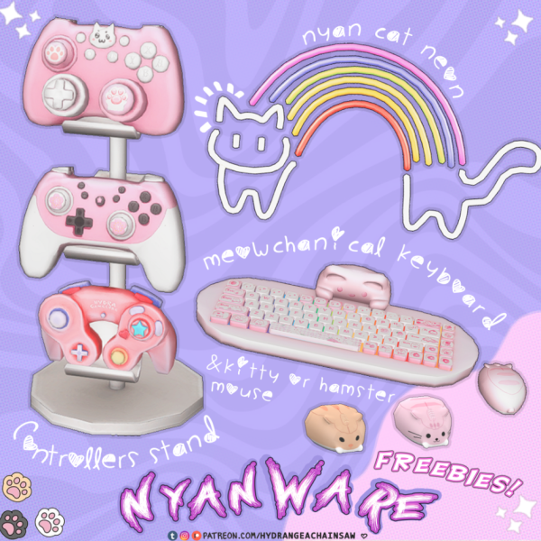 Alpha Nyanware freebies by hydrangeachainsaw - The Sims 4 Custom Content