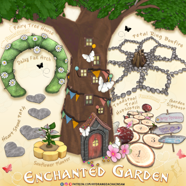 Mix Enchanted Garden II by hydrangeachainsaw - The Sims 4 Custom Content