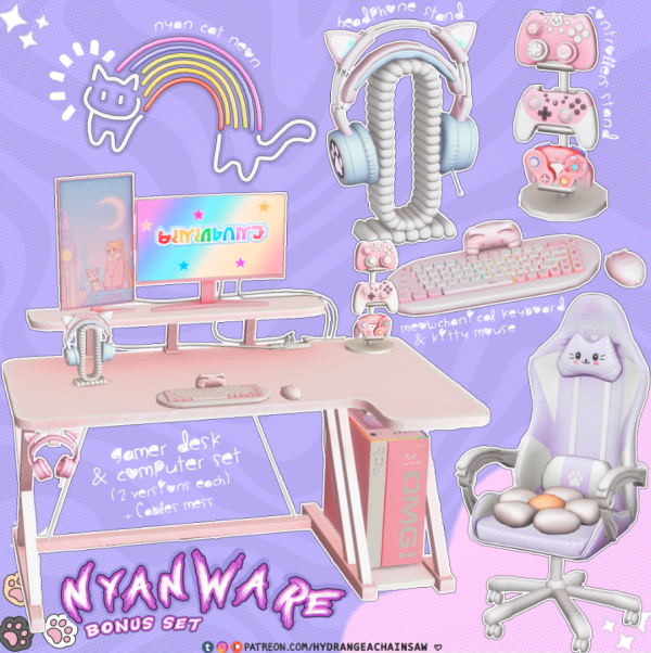 Mix Nyanware bonus set by hydrangeachainsaw - The Sims 4 Custom Content