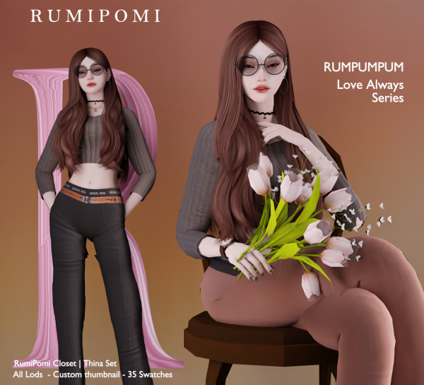 Alpha Rumpumpum_Thina Set by rumi_pomi - The Sims 4 Custom Content