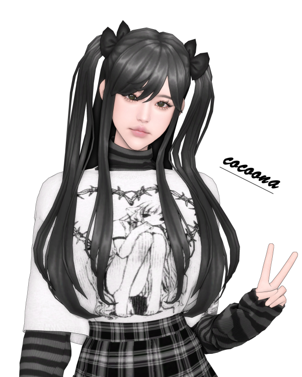 Maxis Match Cocoona_QQ Dance to SIMS 4 HAIR 01 by simsfinds - The Sims 4 Custom Content