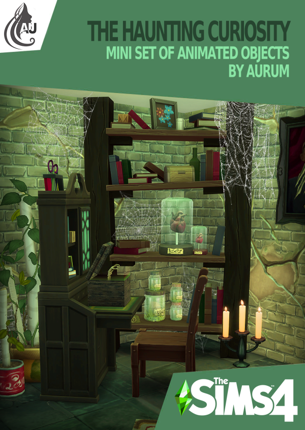 Maxis Match The haunting curiosity mini set of animated objects by aurum - The Sims 4 Custom Content