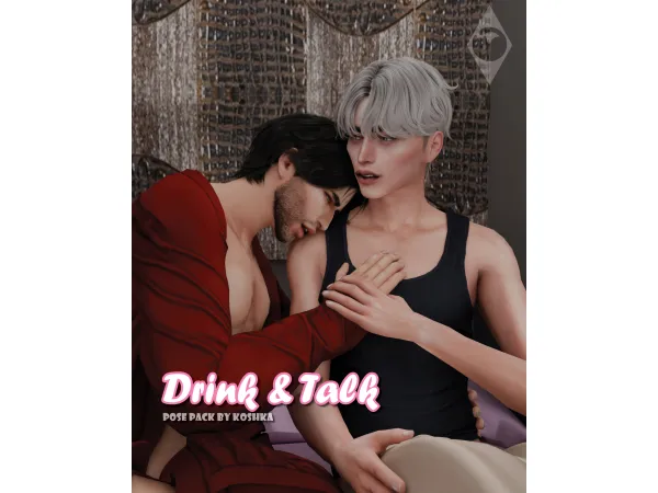 Mix DRINK TALK by koshkasims4 - The Sims 4 Custom Content