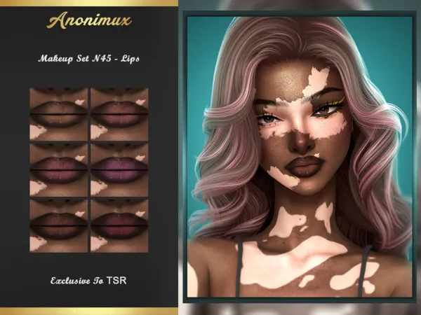 Alpha Makeup Set N45 Lips by thesimsresource - The Sims 4 Custom Content