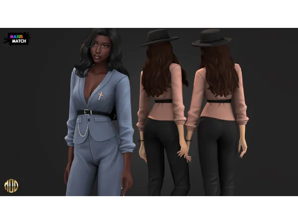 Maxis Match AMBER SET JACKET by modcollective - The Sims 4 Custom Content