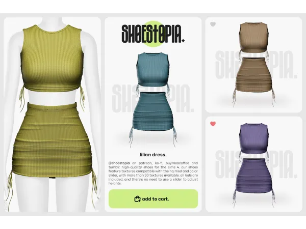 Alpha lilian dress by shoestopia - The Sims 4 Custom Content