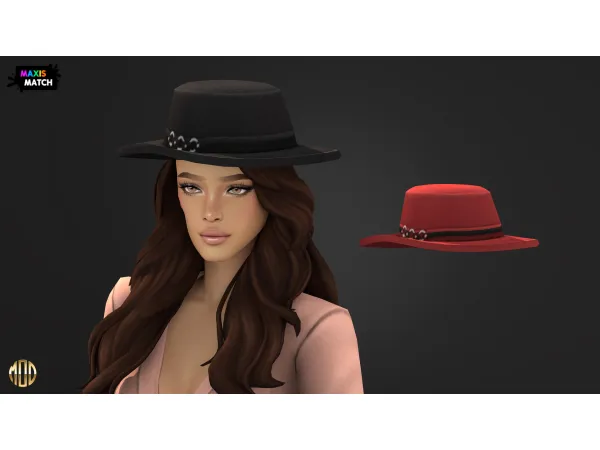 Maxis Match AMBER SET HAT by ModCo Studios - The Sims 4 Custom Content