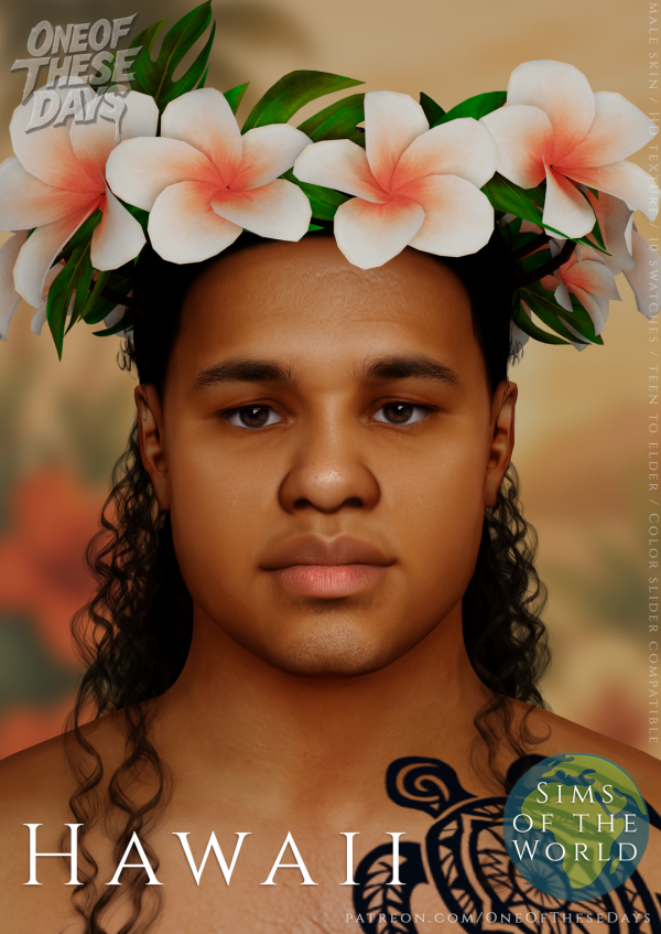 Mix Sims of the World Hawaii SKIN tattoo tray files by oneofthesedays - The Sims 4 Custom Content