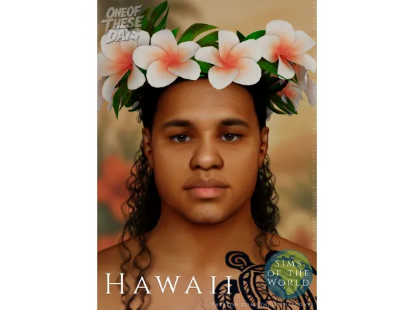 Sims of the World : Hawaii - SKIN + tattoo & tray files
