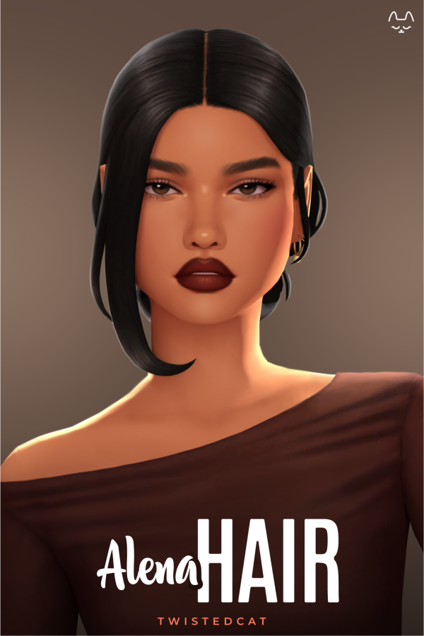 Maxis Match Alena Hair by simsfinds - The Sims 4 Custom Content