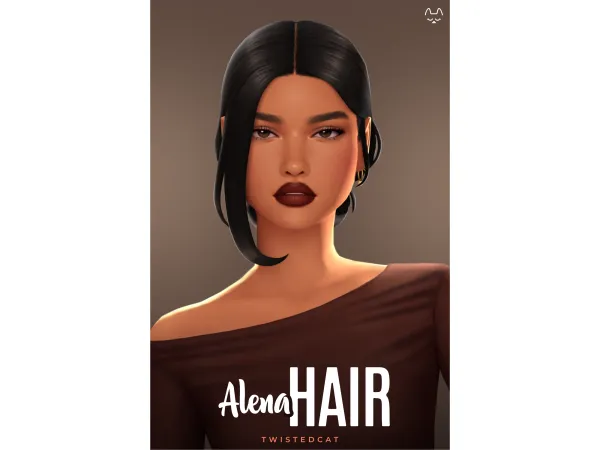 Maxis Match Alena Hair by TwistedCat - The Sims 4 Custom Content