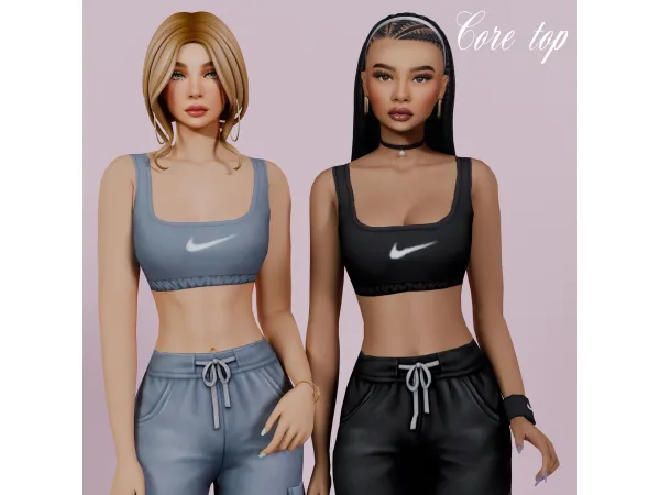 Maxis Match Fit and Fierce Top by Plumbique - The Sims 4 Custom Content