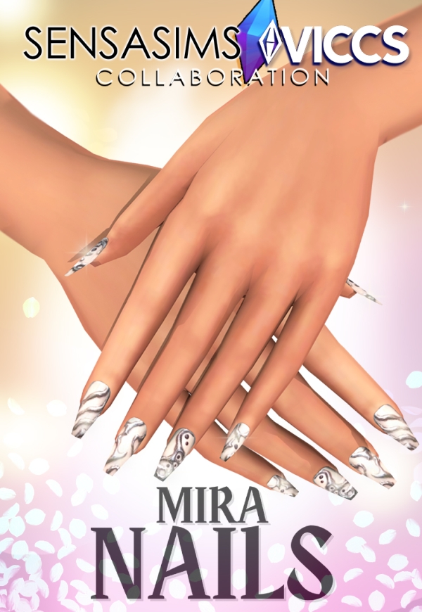 Alpha VICCS X SENSASIMS_ DEMON HUNTERS KPOP MIRA NAILS (TEEN ELDER) by viccs - The Sims 4 Custom Content