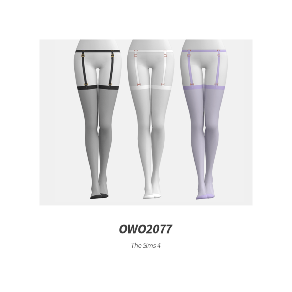 Mix OWO2077 Charming Thigh Highs Socks by simsfinds - The Sims 4 Custom Content