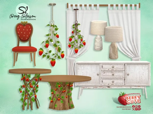 Alpha Berry Blossom - The Sims 4 Custom Content