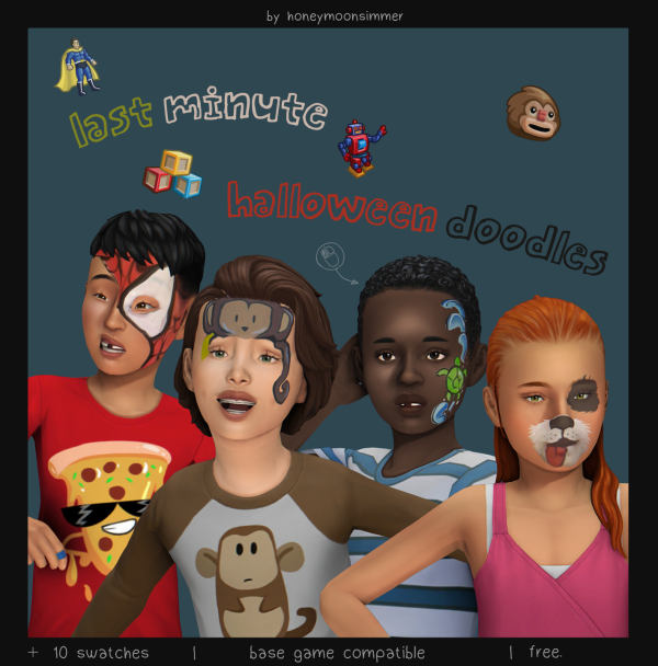Maxis Match last minute halloween doodles by simsfinds - The Sims 4 Custom Content