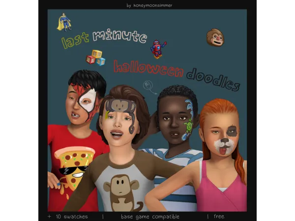 last minute halloween doodles by honeymoonsimmer