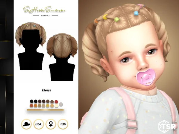 Maxis Match Eloisa Hairstyle by thesimsresource - The Sims 4 Custom Content